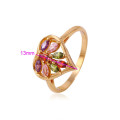 11433 Wholesale Charms Xuping Fashion Woman 18K Gold -Plated Heart Flower Ring